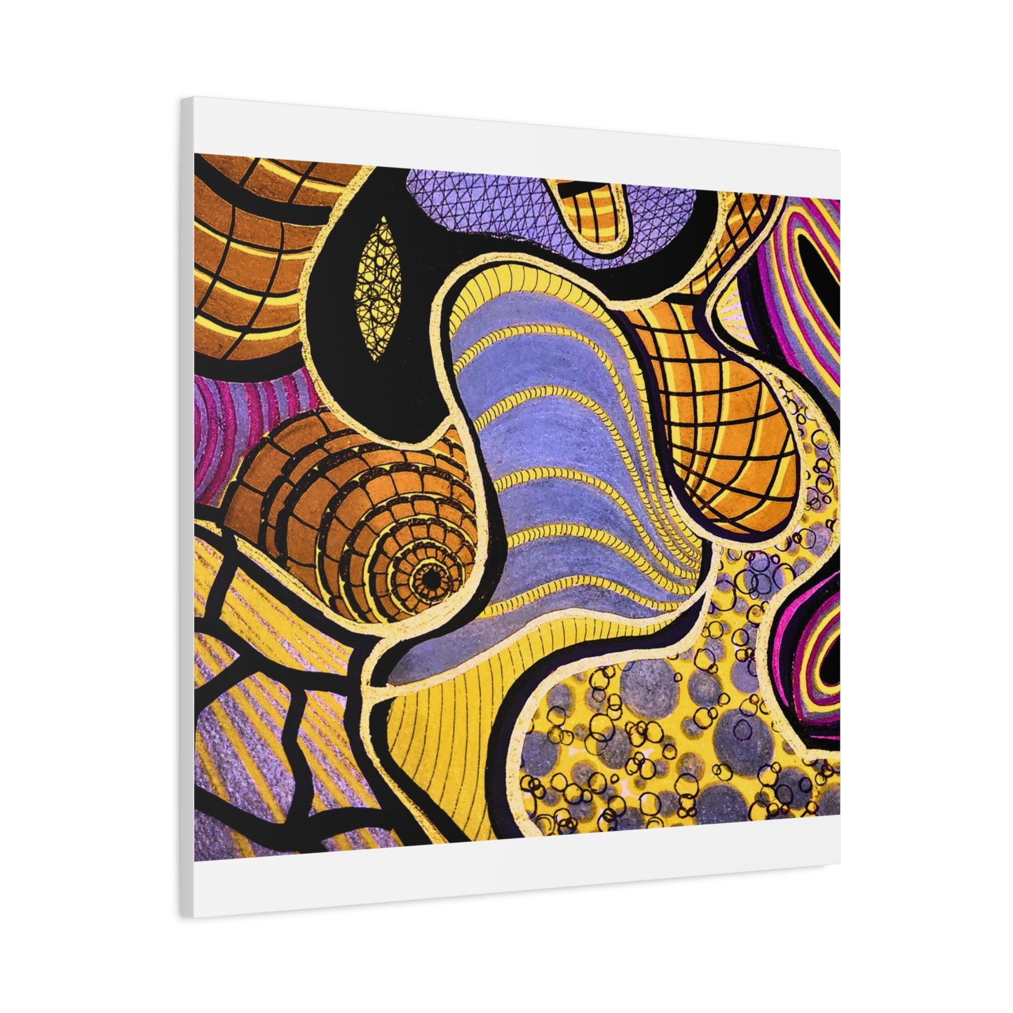 Abstract Gold & Purple Canvas Art