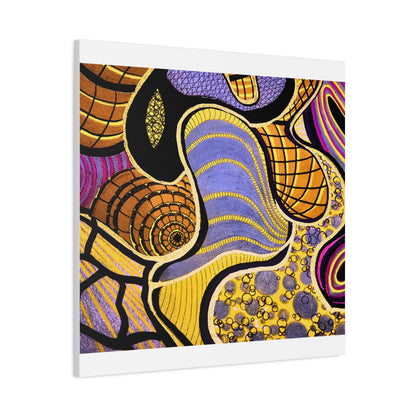 Abstract Gold & Purple Canvas Art