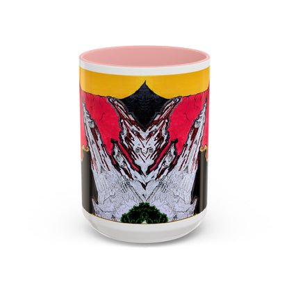 Abstract Mountain Dragon Coffee Mug — Colorful Accent Ceramic Mug (11/15oz)