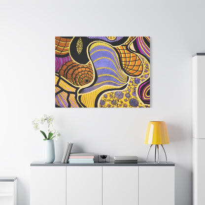 Abstract Gold & Purple Canvas Art