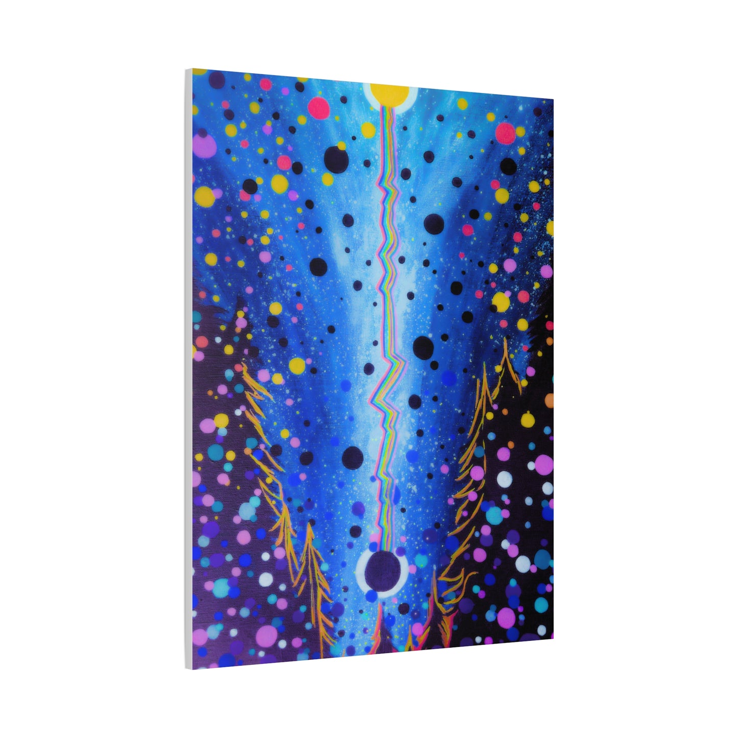 Blue Galaxy Cosmic Night Canvas Art