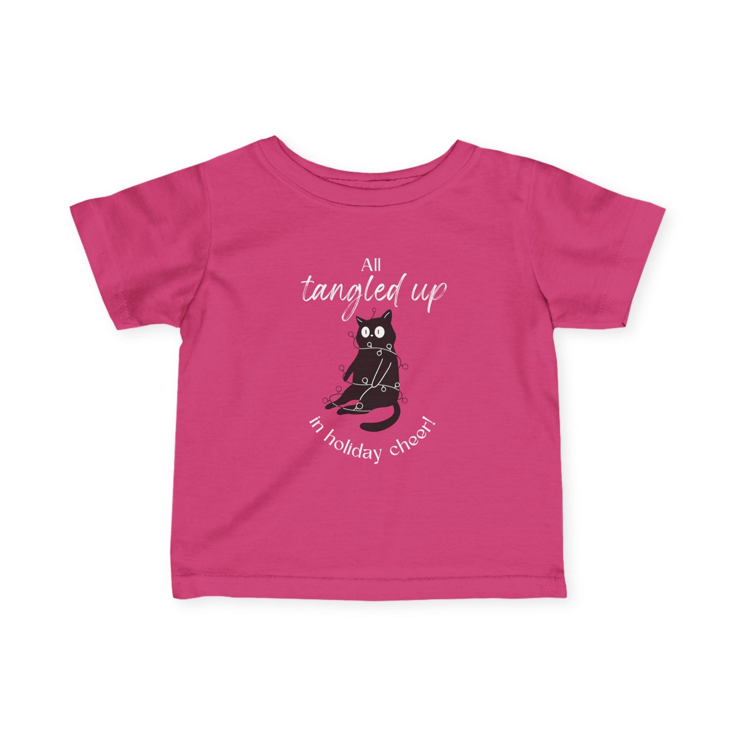 Infant Tee Black Cat Christmas Baby Shirt