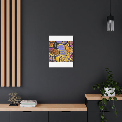 Abstract Gold & Purple Canvas Art