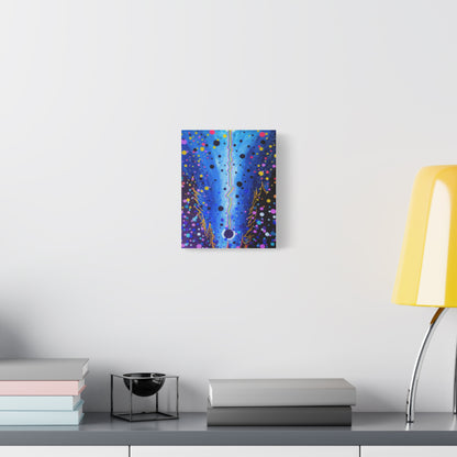 Blue Galaxy Cosmic Night Canvas Art