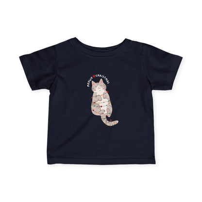 Infant Tee Cat Christmas