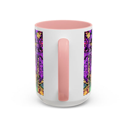 Vibrant Psychedelic Accent Coffee Mug – Colorful Abstract Art (11/15oz)