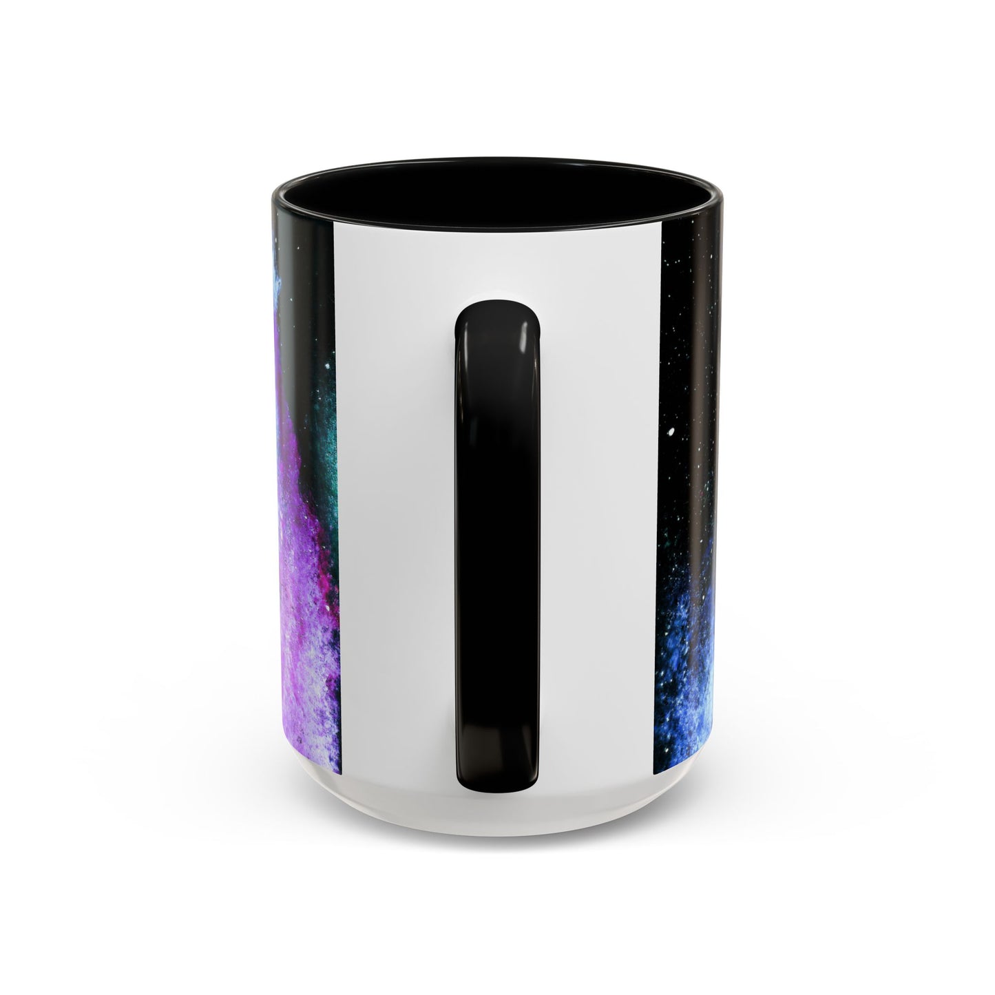 Galaxy Swirl Accent Coffee Mug — Pink Purple Nebula Art (11/15 oz)