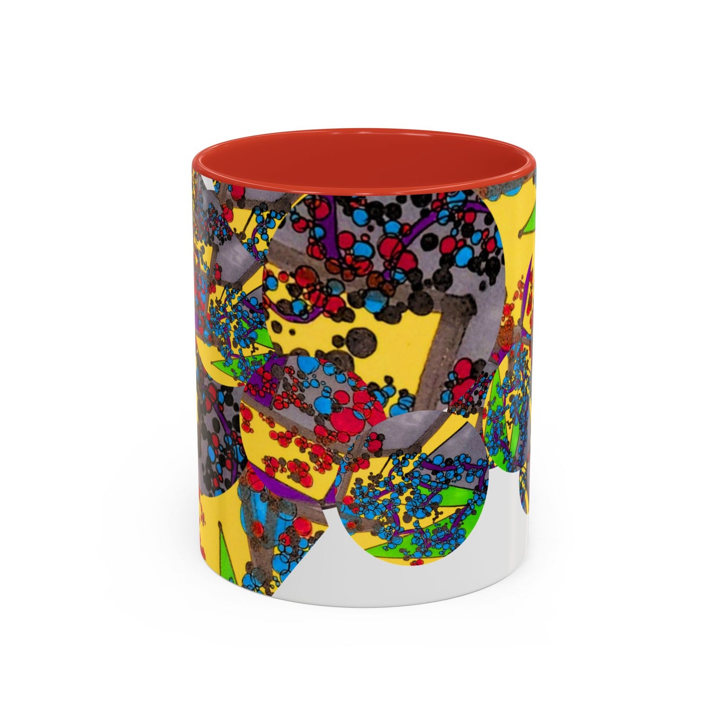 Abstract Colorburst Accent Coffee Mug — Vibrant Pop Art Design