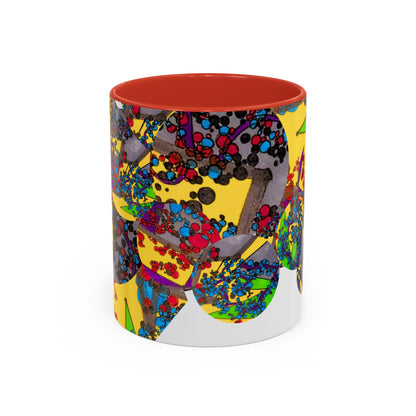 Abstract Colorburst Accent Coffee Mug — Vibrant Pop Art Design
