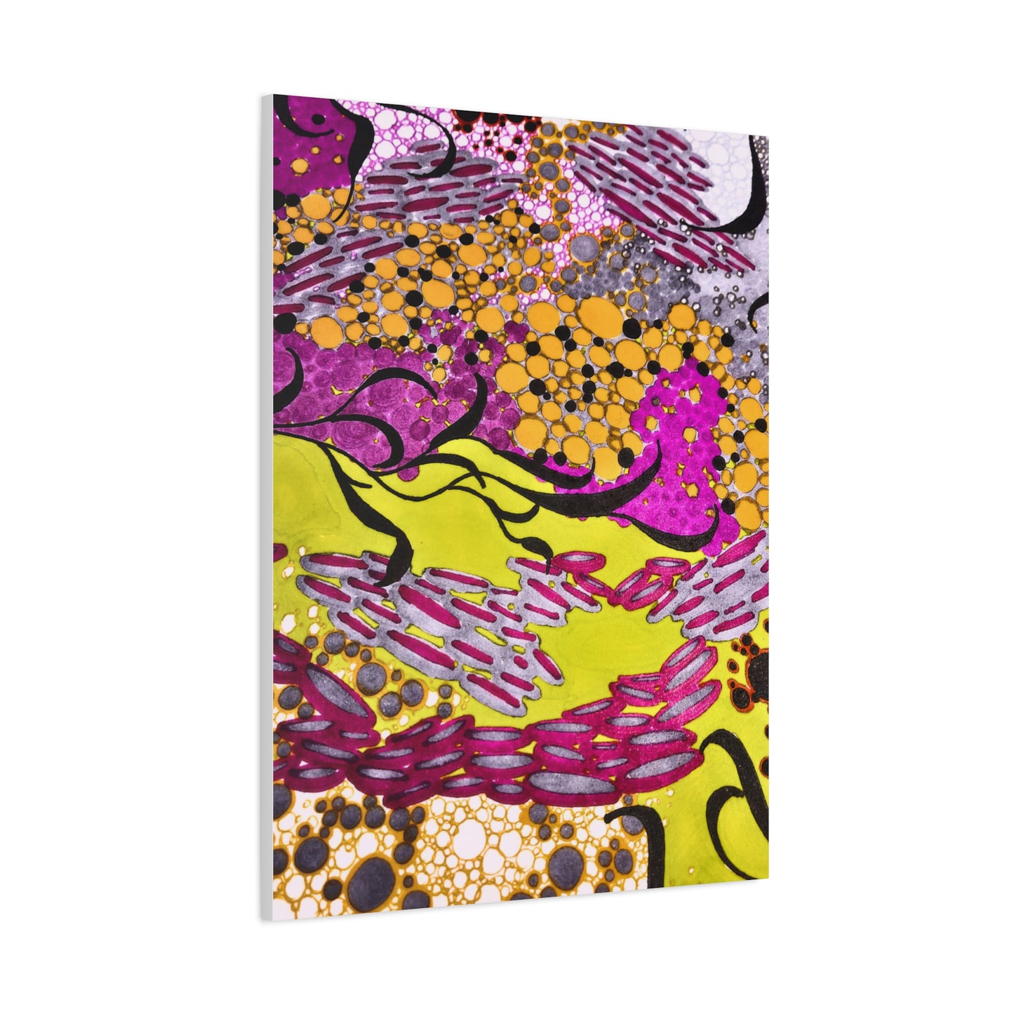 Vibrant Yellow & Magenta Wall Art