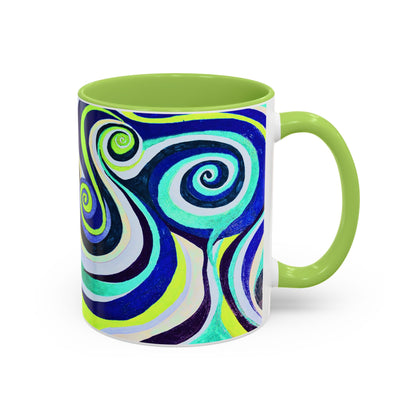 Abstract Swirl Accent Coffee Mug