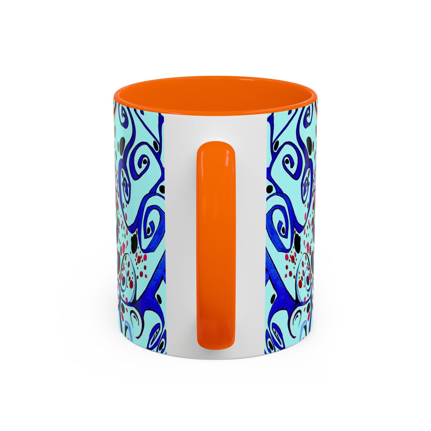 Abstract Floral Accent Coffee Mug