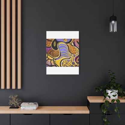 Abstract Gold & Purple Canvas Art