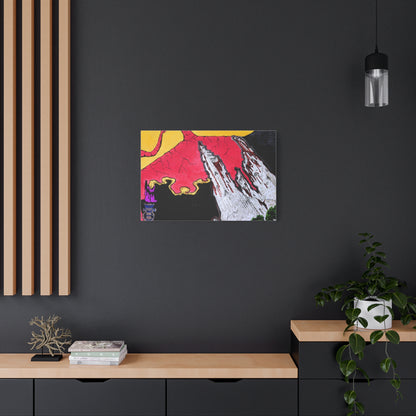 Surreal Mountain Flame Matte Canvas Wall Art