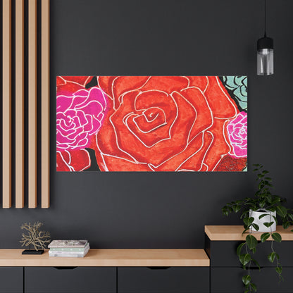 Bold Rose Floral Canvas Print