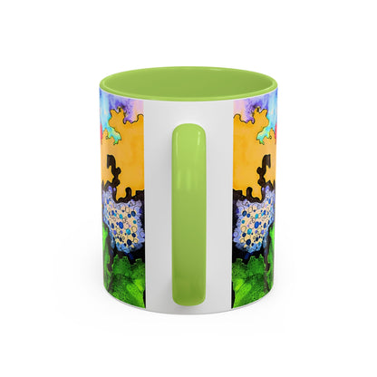 Abstract Colorful Art Coffee Mug — Vibrant Symmetry Accent Mug