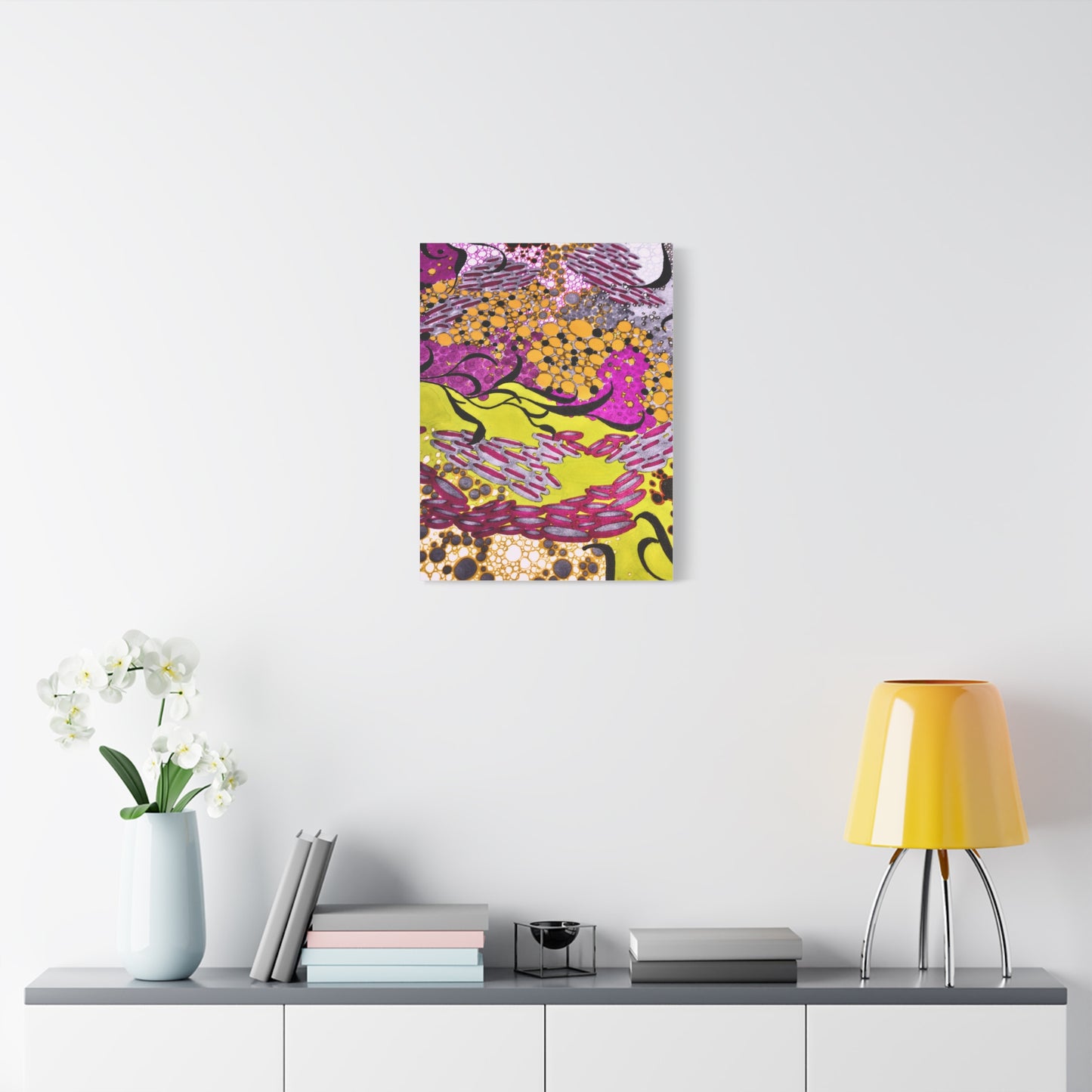 Vibrant Yellow & Magenta Wall Art