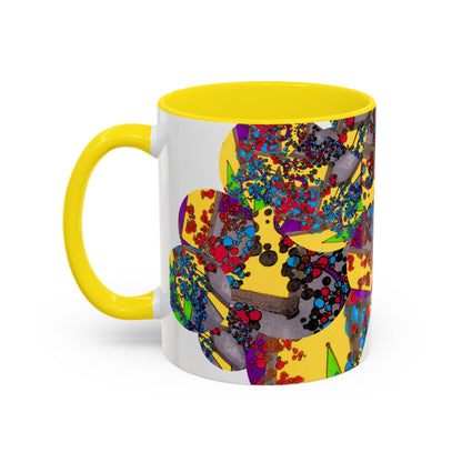Abstract Colorburst Accent Coffee Mug — Vibrant Pop Art Design