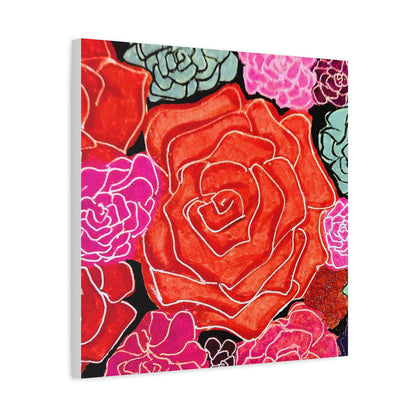 Bold Rose Floral Canvas Print