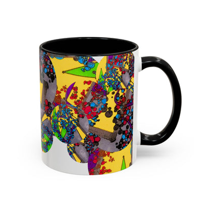 Abstract Colorburst Accent Coffee Mug — Vibrant Pop Art Design