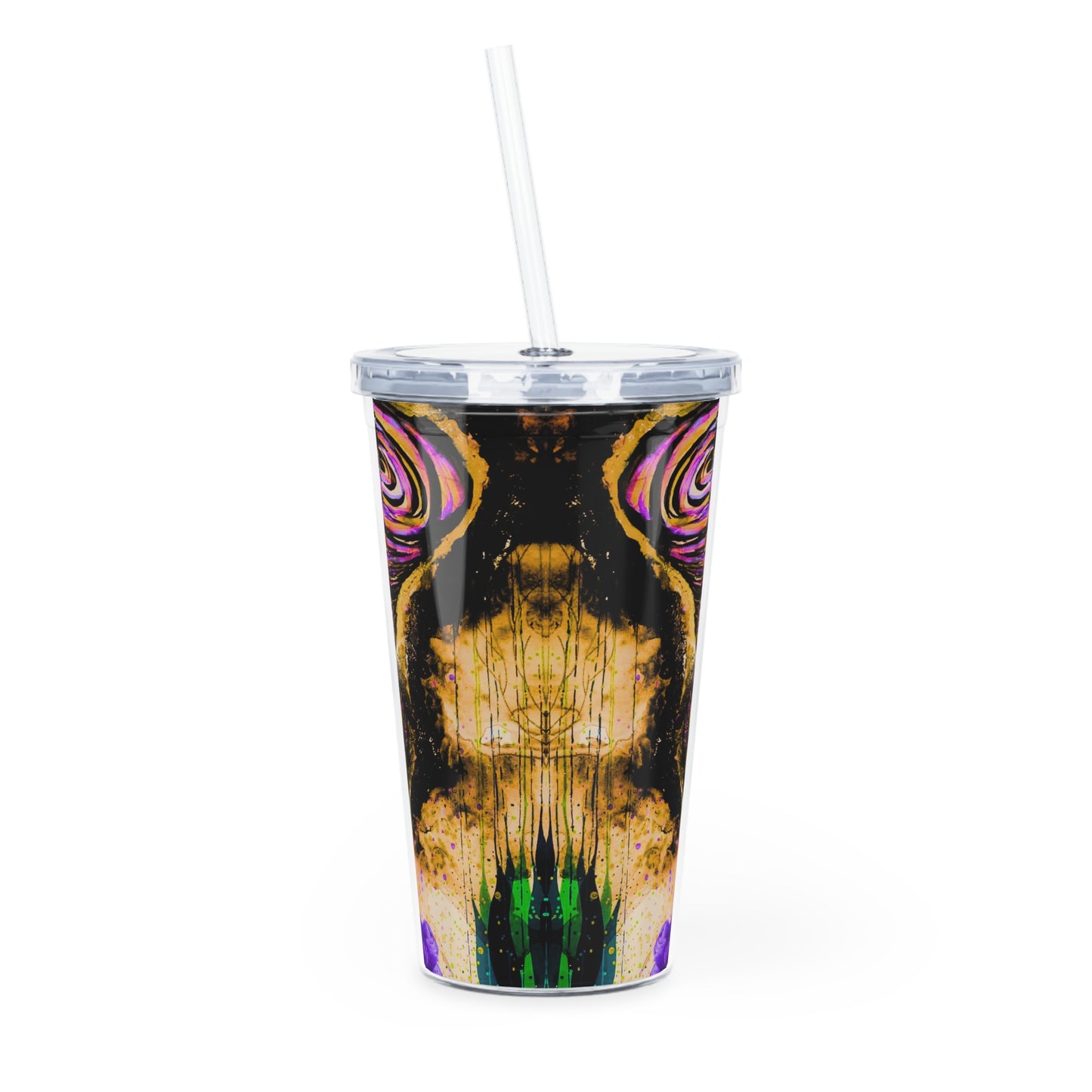 Purple Marble Plastic Tumbler