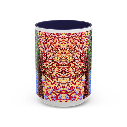 Accent Coffee Mug - Colorful Pointillist Tree Art Cup (11/15 oz)