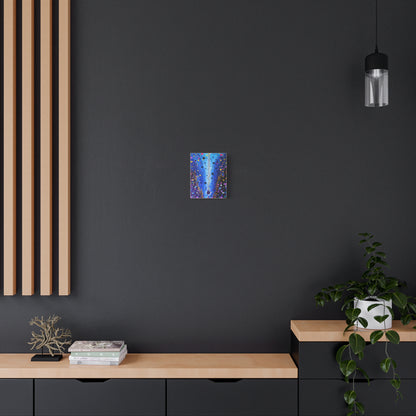 Blue Galaxy Cosmic Night Canvas Art