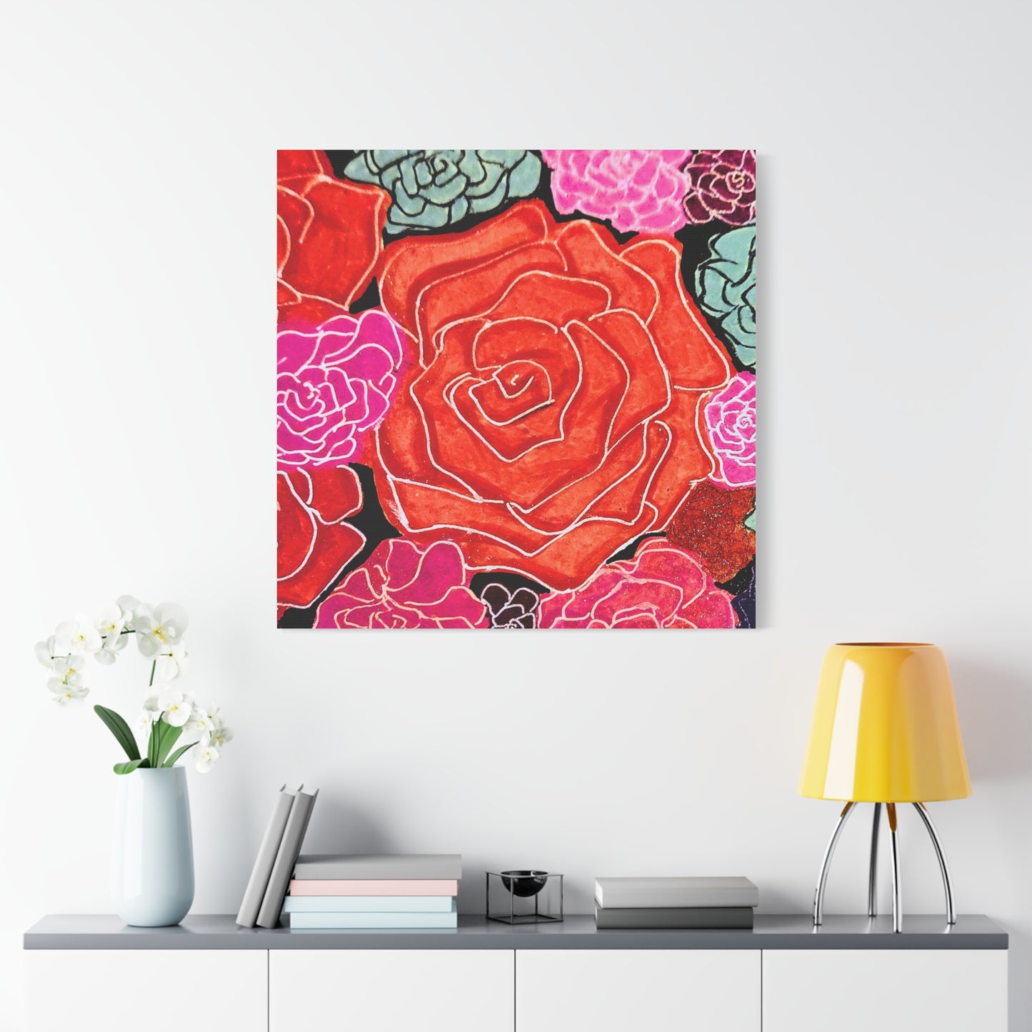 Bold Rose Floral Canvas Print