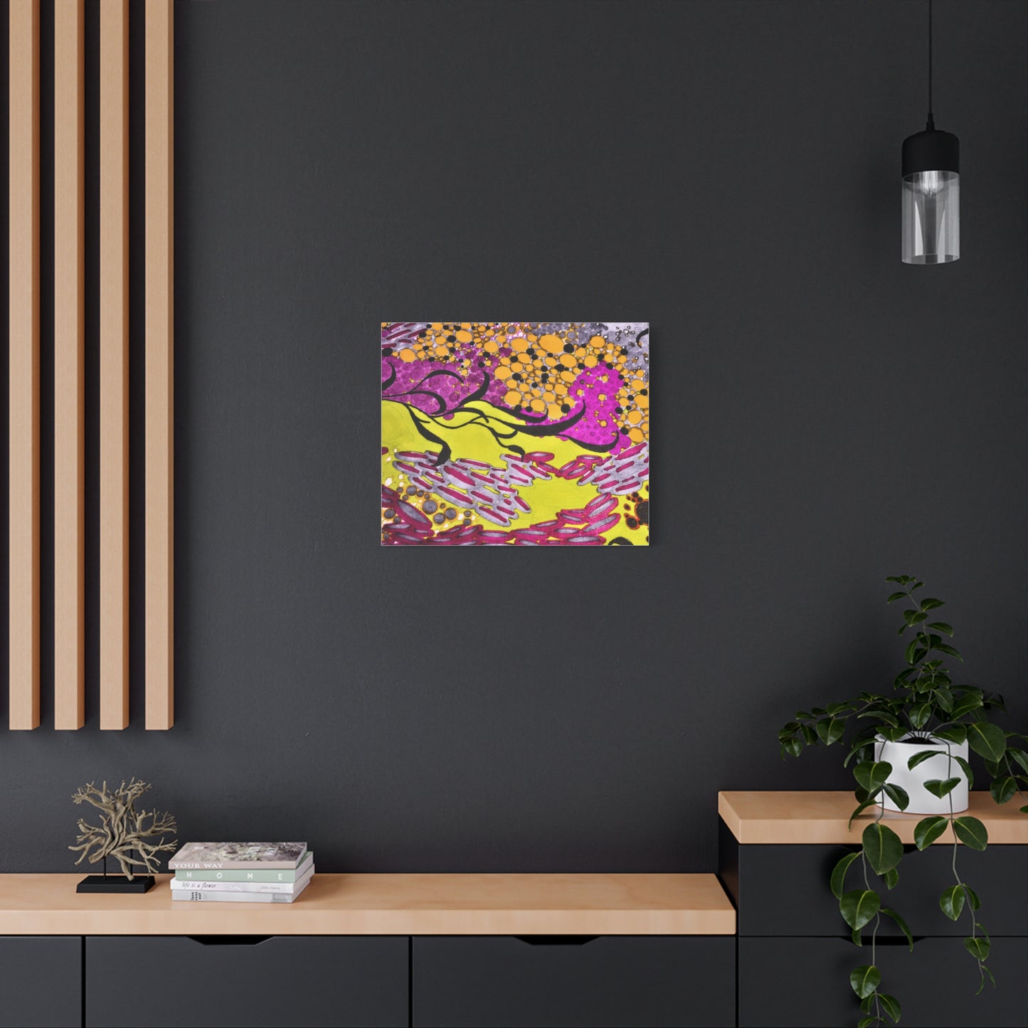 Vibrant Yellow & Magenta Wall Art