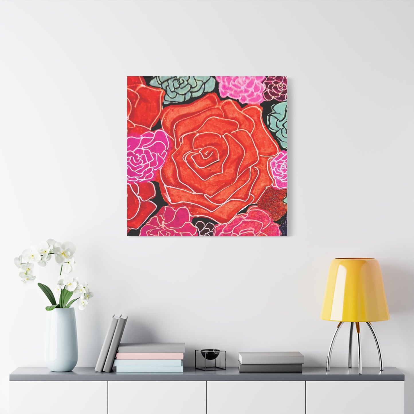 Bold Rose Floral Canvas Print