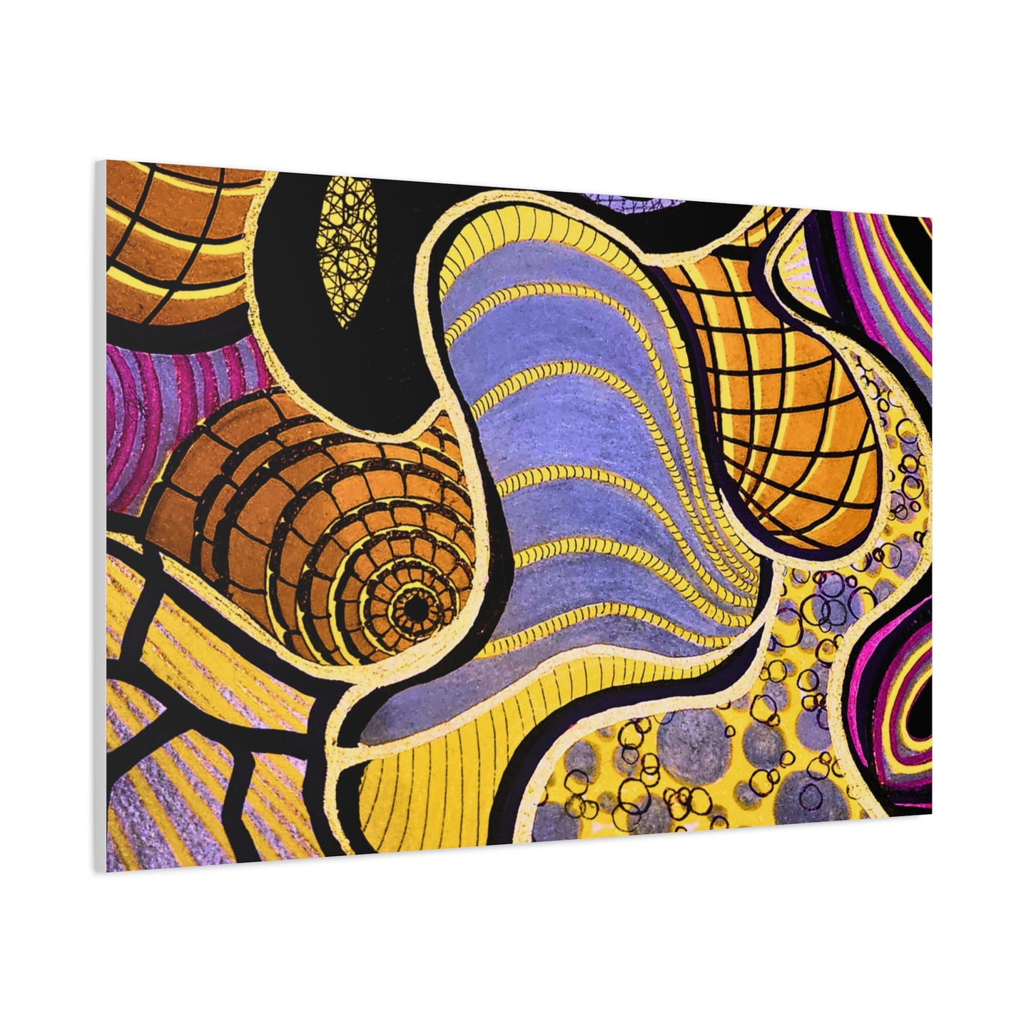 Abstract Gold & Purple Canvas Art