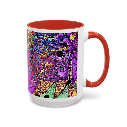 Vibrant Psychedelic Accent Coffee Mug – Colorful Abstract Art (11/15oz)
