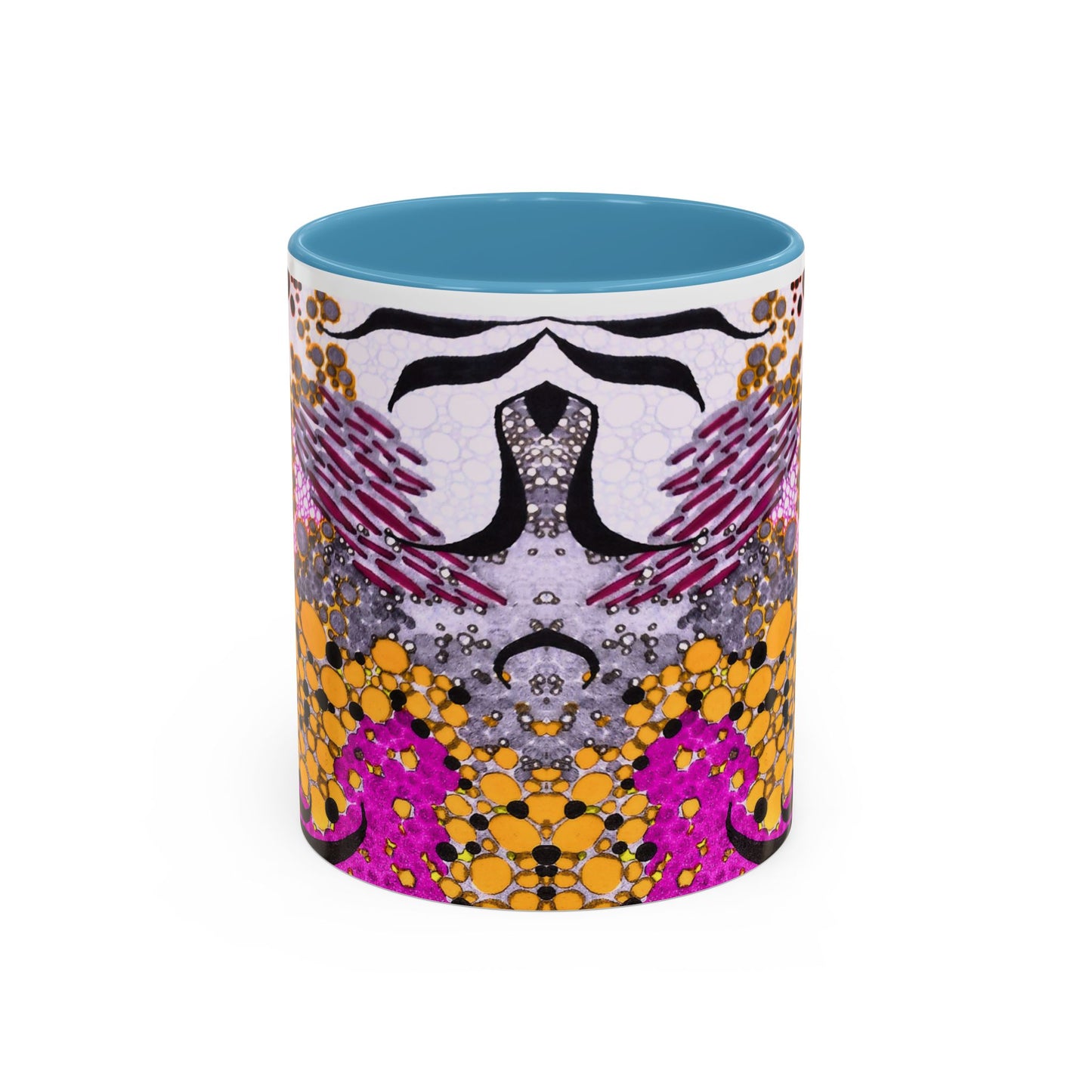 Accent Coffee Mug — Vibrant Abstract Floral Pattern (11/15oz)