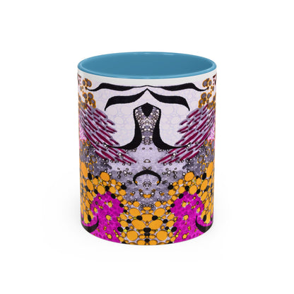 Accent Coffee Mug — Vibrant Abstract Floral Pattern (11/15oz)