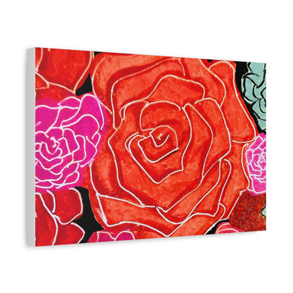 Bold Rose Floral Canvas Print