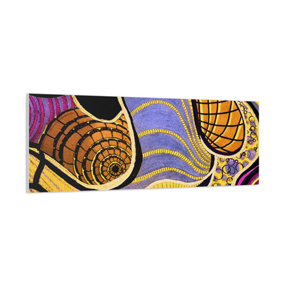 Abstract Gold & Purple Canvas Art