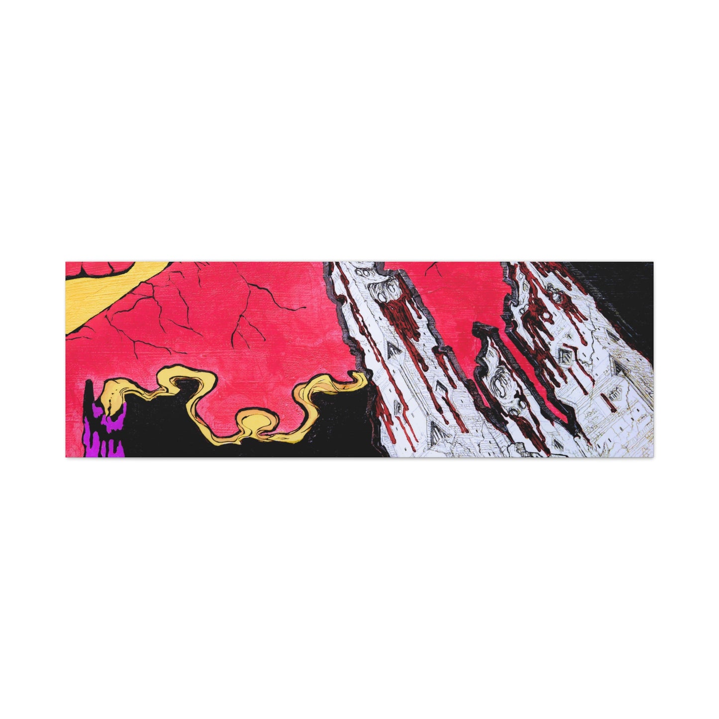 Surreal Mountain Flame Matte Canvas Wall Art