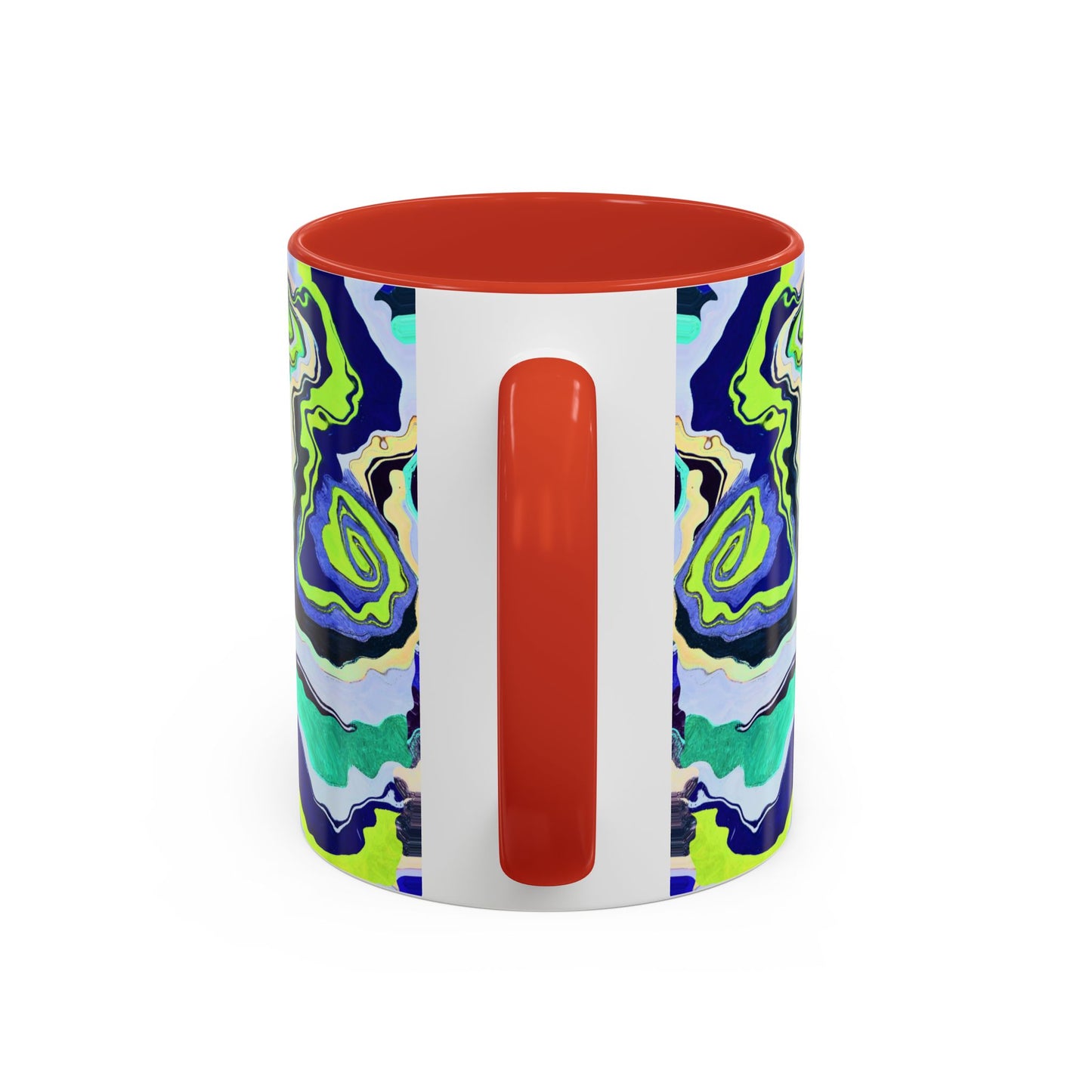 Abstract Blue Swirl Accent Coffee Mug