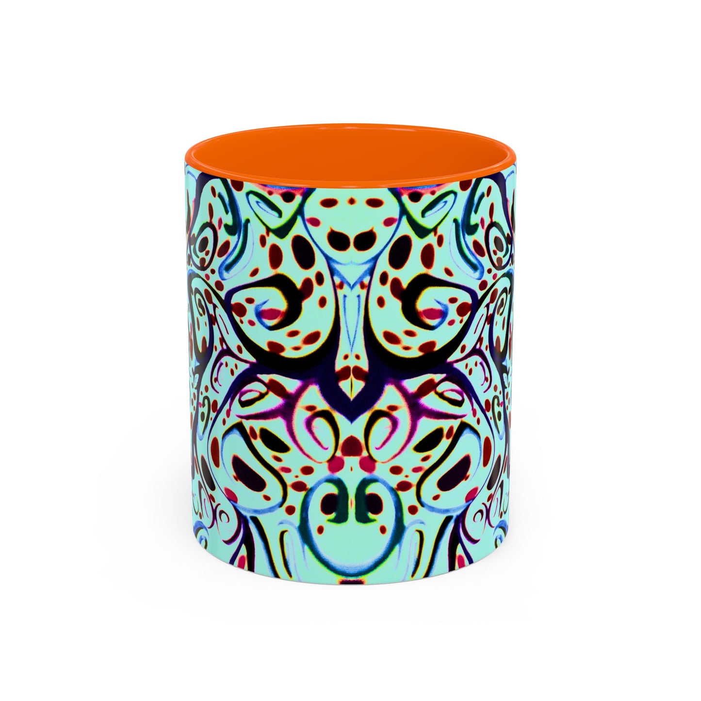 Abstract Floral Accent Coffee Mug