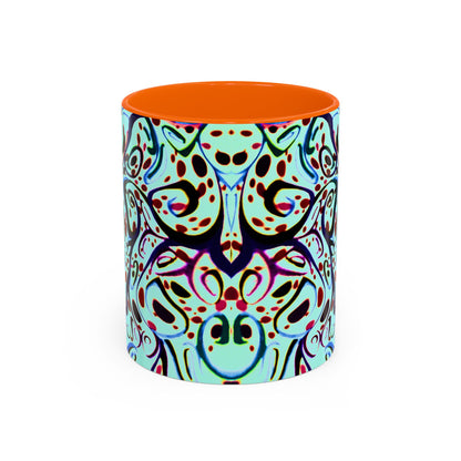 Abstract Floral Accent Coffee Mug