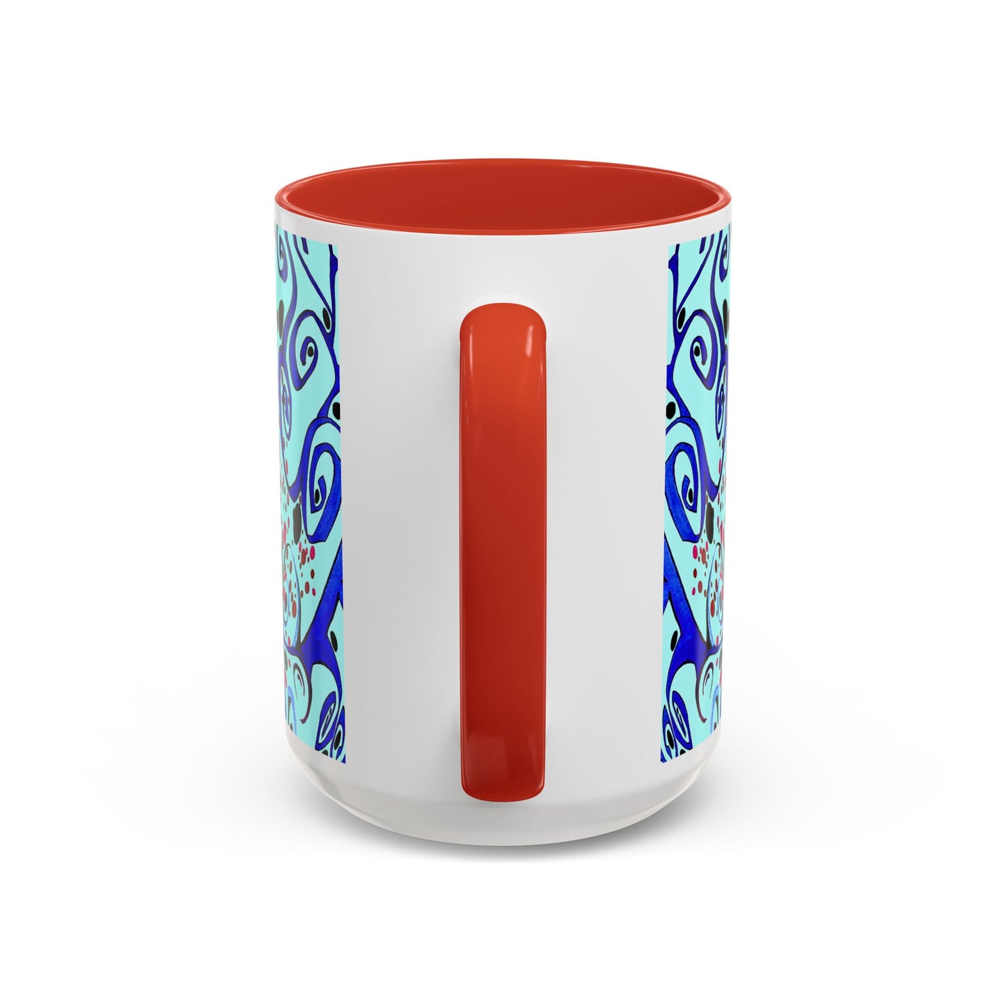 Abstract Floral Accent Coffee Mug