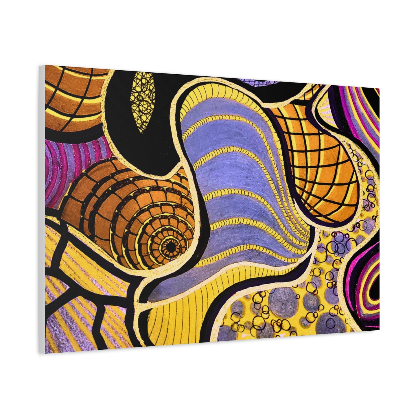 Abstract Gold & Purple Canvas Art
