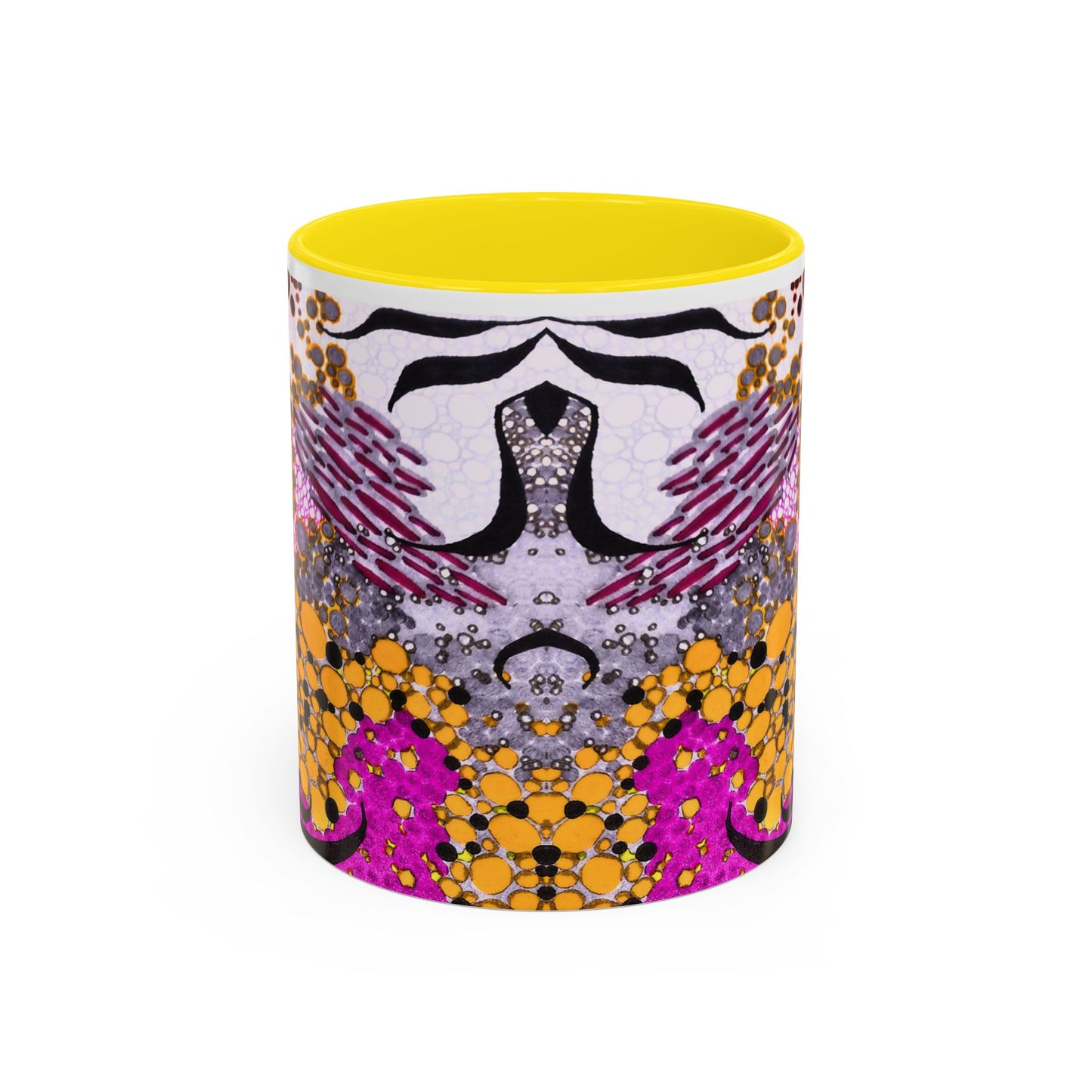 Accent Coffee Mug — Vibrant Abstract Floral Pattern (11/15oz)