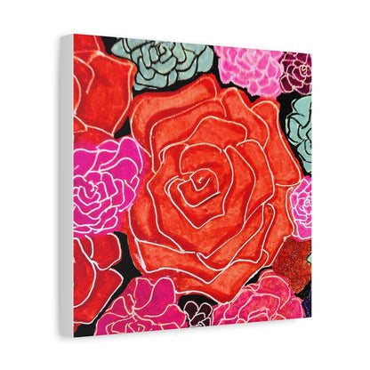 Bold Rose Floral Canvas Print