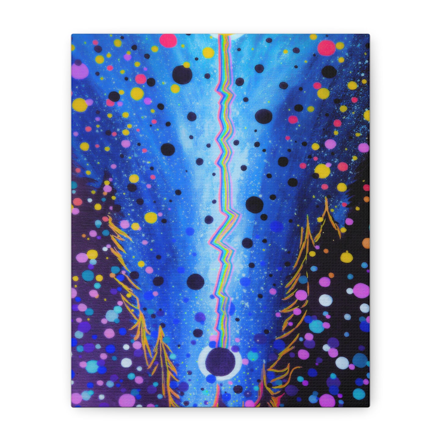 Blue Galaxy Cosmic Night Canvas Art