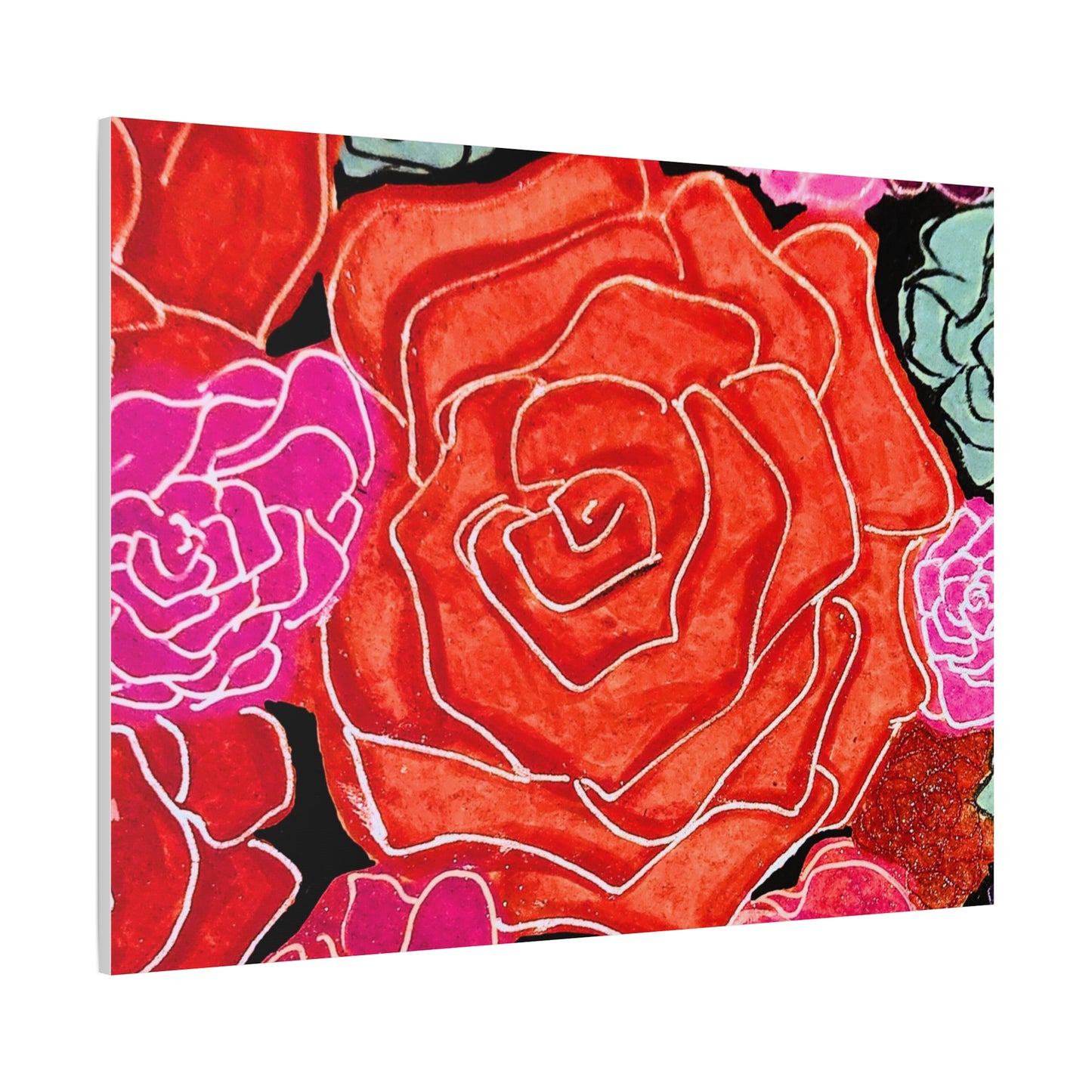 Bold Rose Floral Canvas Print