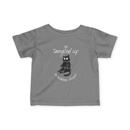 Infant Tee Black Cat Christmas Baby Shirt