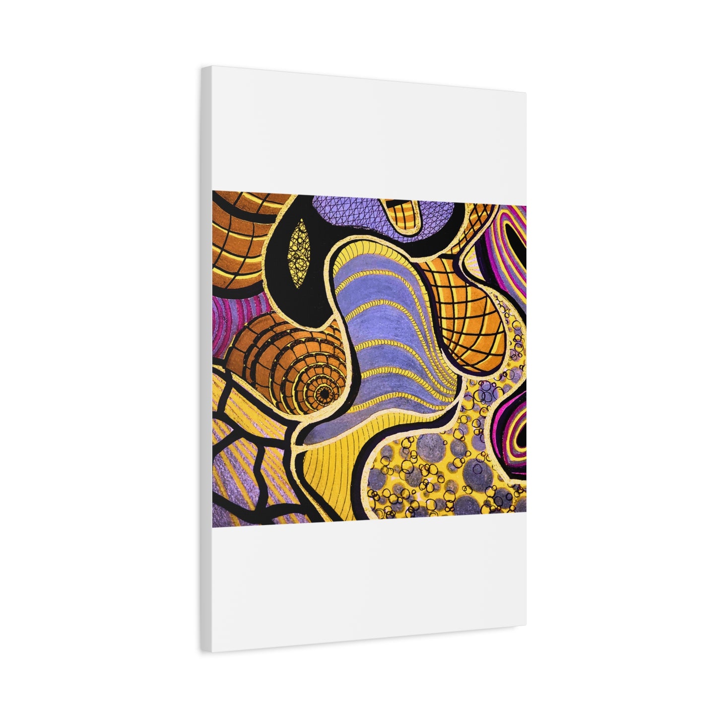 Abstract Gold & Purple Canvas Art