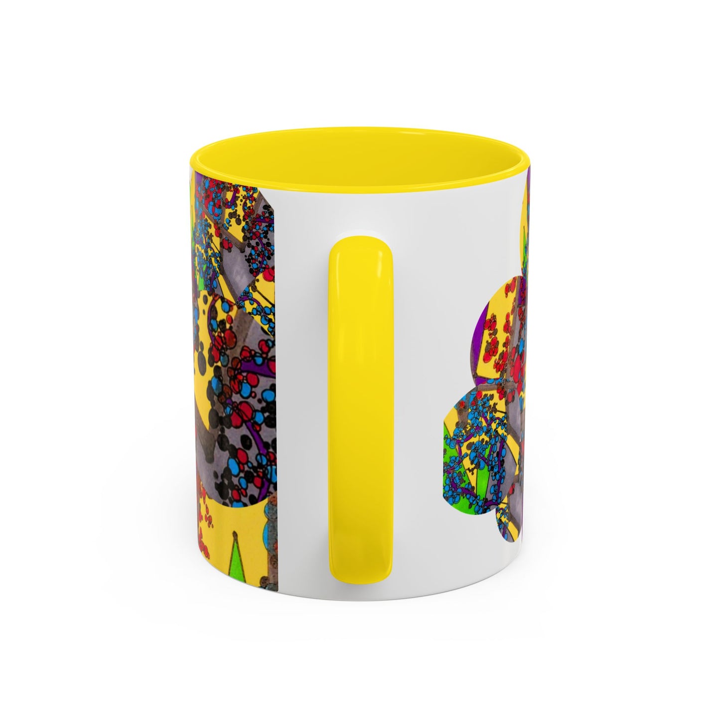 Abstract Colorburst Accent Coffee Mug — Vibrant Pop Art Design