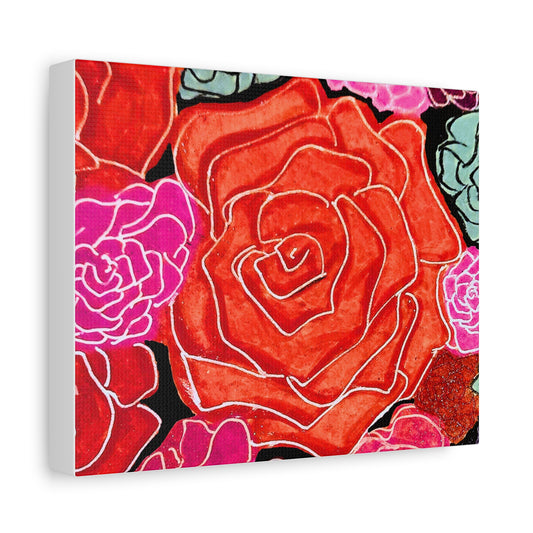 Bold Rose Floral Canvas Print